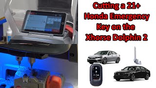 615 New Style Honda Emergency Key Cut on Xhorse Dolphin 2 [upl. by Finny]