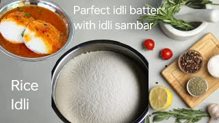 Perfect Idli batter recipe  rice idli recipe  How to make idli batter  Idli recipe Batter Idli [upl. by Muscolo487]