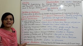 Class 14  Adulteration  Types of Adulteration  Different Methods of Adulteration of Crude Drugs [upl. by Ladd295]