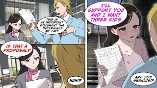 Manga Dub The receptionist mistook my document for a marriage form leading to a surprise [upl. by Barbur]