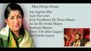 NonStop top 7 Durga maa songs by Lata Mangeshkar [upl. by Wickman239]