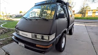 1987 Toyota Van 4x4 LE 4YE 4Y Megasquirt Turbo Walk Around and Drive [upl. by Afatsom357]