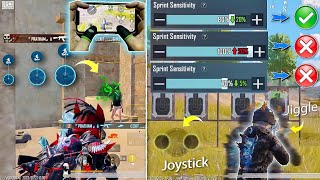 Joystick sprint sensitivity 70 vs 80 vs 100 ❌✅ which best BGMI PUBGm 😱 [upl. by Yatnuhs35]