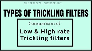 TYPES OF TRICKLING FILTER  LOW RATE HIGH RATE  COMPARISON  KTU S8 EE2  MALAYALAM [upl. by Joelly]