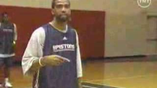 NBA TNT Fundamentals with Rip Hamilton on MOVING WO BALL [upl. by Aeki]