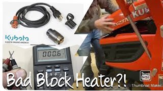 Testing for a bad block heater on a Kubota bx HowTo Explained [upl. by Harehs]