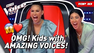 TOP 10  MOST TALENTED SINGERS in The Voice Kids part 2 😍 [upl. by Hertberg]