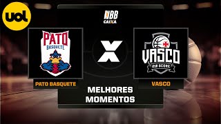 NBB CAIXA MELHORES MOMENTOS PATO 67 X 76 VASCO [upl. by Yusuk]