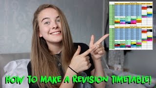 HOW TO MAKE A REVISION TIMETABLE [upl. by Gerdy740]