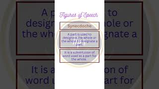 Learn Figures of Speech Synecdoche shorts youtubeshorts learnenglish [upl. by Glavin]