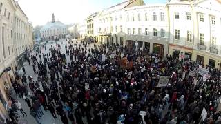 filming antiACTA protest in Tartu Estonia on 11th february 2012 [upl. by Leeth]