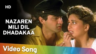 Nazrein Mili Dil Dhadka  Raja Songs  Madhuri Dixit  Sanjay Kapoor  Udit Narayan  Alka Yagnik [upl. by Arabele]