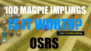 Is Looting Magpie Impling Jars Profitable Oldschool Runescape OSRS [upl. by Nired]