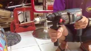 SDS Adapter with Drill Chuck on SDS Plus Rotary Hammer Demonstration [upl. by Bunnie59]