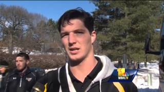 Towson football team pumped for playoffs [upl. by Retsevlis]