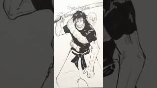 Day 43 Anime human anatomy study draw Toji Fishigoru Jujutsu Kaisen sketch [upl. by Sucam]