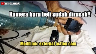 Modif mic external action cam  bcare x5  beatvlog [upl. by Otes]