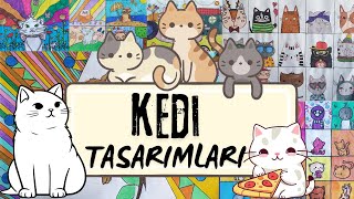 KEDİ TASARIMLARI II Görsel Sanatlar Ders Etkinlikleri II Kedi Çizimleri [upl. by Creamer]