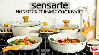 Sensarte Nonstick Ceramic Cookware Set 13Piece  Healthy Pots and Pans Set [upl. by Imorej]