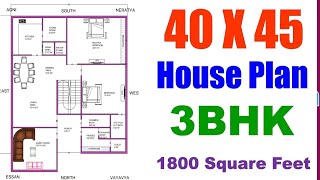 4045 North Facing House Plan Acording to Vastu [upl. by Bethesda198]