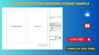 SELF CERTIFICATION DRAWING FORMAT FOR BUILDING PLANNING PERMISSIONPOWEROFCIVILTAMIL [upl. by Elmo]