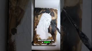 Acrylic portrait painting in your sketchbook art painting acrylicpainting artwork [upl. by Sible]