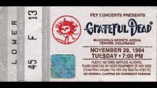 19941129 Grateful Dead at LiveGratefulnet McNichols Sports Arena SET 1 [upl. by Anyel]