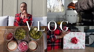 home vlog 7  slower living pickling veggies scratch cooking what I got for Christmas [upl. by Pascasia]