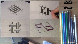 Zeichnen für Anfänger  optische Täuschungen und 3D [upl. by Agata]