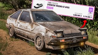 9 MİLYON DEĞERİNDE TERKEDİLMİŞ TOYOTA SPRİNTER TRUENO  Forza Horizon 5 [upl. by Anayi]