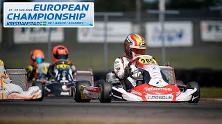 Qualifying Heat DF  FIA KARTING EUROPEAN CHAMPIONSHIP R4 Kristianstad Sweden [upl. by Drawoh]