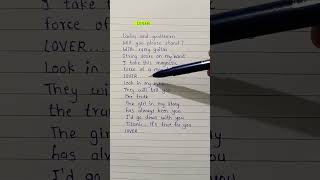 LOVER song by  Taylor Swift and Shwan Mendeslyricvideo [upl. by Dnomyar]