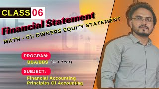 Financial Statements Class 6  Owners Equity Statement [upl. by Ahseiat]