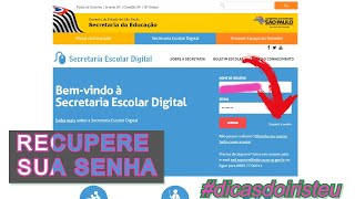 Como recuperar a senha para fazer a Matrícula 2023 Secretaria Digital  dicasdoiristeu rematricula [upl. by Sudbury39]