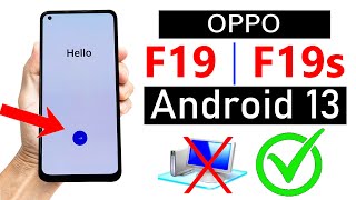 OPPO F19 F19s FRP Unlock ANDROID 13 Without Computer  100 Working Method [upl. by Nissie]