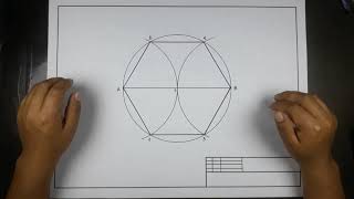 CONSTRUCCIÓN DE UN HEXÁGONO INSCRITO EN UNA CIRCUNFERENCIA 2do Sec [upl. by Enialedam]