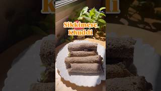 Sikkimese traditional Dish Khuddi  Buckwheat spinach wrap  Happy Panglhabsol food shorts [upl. by Electra]