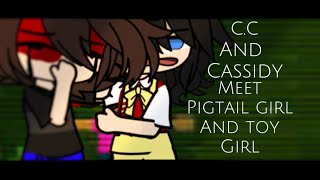 FnafEvan and Cassidy meet pigtail girl and toy girlshortgacha club [upl. by Dannon816]