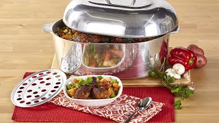 IMUSA USA Heavy Duty Cajun Oval Aluminum Roaster 15 Silver Review shorts [upl. by Missie357]