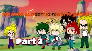 Mha react to gohan  Part 2 of goku [upl. by Howlan]