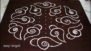 Shanku kolam designs with 13x7 interlaced dots for pongal  sankranthi festival muggulueasy rangoli [upl. by Alleira]