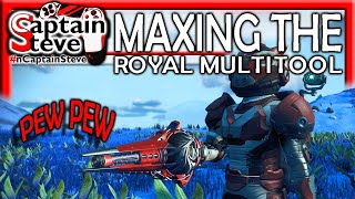 No Mans Sky Sentinel Update Maxing The Royal Multitool Pulse Spitter Modules Captain Steve NMS MT [upl. by Sairtemed]