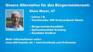 Vorstellung Bürgermeisterkandidat Höxter  Klaus Meyer [upl. by Anjali]