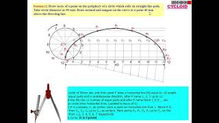 HOW TO DRAW CYCLOID  ENGINEERING DRAWING LATEST [upl. by Oiraved]