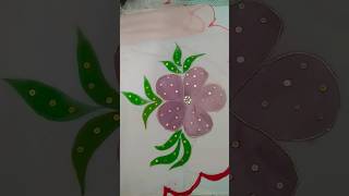 Hand work dupatta embroidery  sitara work  painting embroidery design viralvideos [upl. by Oralle514]