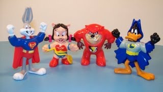 1992 McDONALDS LOONEY TOONS DC SUPER FRIENDS SET OF 4 HAPPY MEAL FULL COLLECTION VIDEO REVIEW [upl. by Narag535]