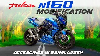 Pulsar N160 Modification Accessories in Bangladesh  FavRider [upl. by Dronski483]