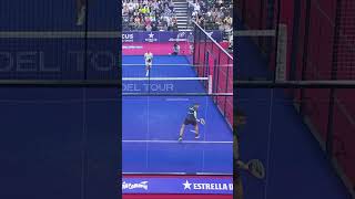 Sanyo SAVES TWO BALLS behind the back 🤯🤯  Padel Highlights bestofpadel [upl. by Shuler]