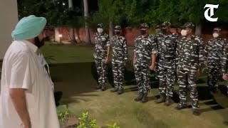 Capt Amarinder Singh thanks CRPF personnel posted at Kapurthala House for their services [upl. by Safier3]