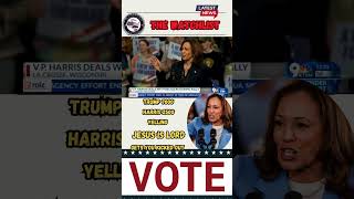 Kamala Harris Handles Hecklers Wow Really Please Vote youtubeshorts vote [upl. by Etnahsa772]